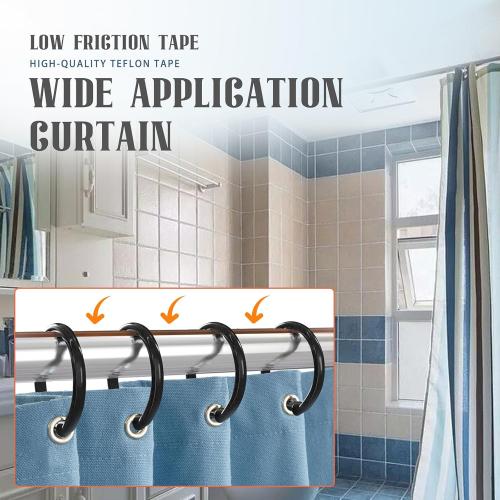 2 Rolls 1/2 Inch x 33 Feet Low Friction Drawer Slide Tape - Squeak Resistant, Abrasion Resistant Surface Protection Tape for Wood, Cabinet, Curtain, Furniture, White