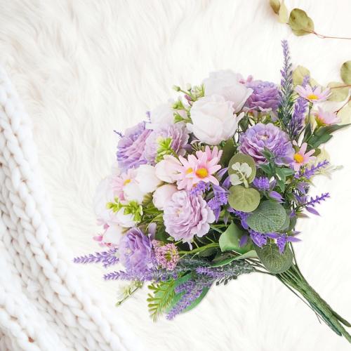 Artificial Silk Flower Arrangements, Fake Flower Bouquet for Cemetery