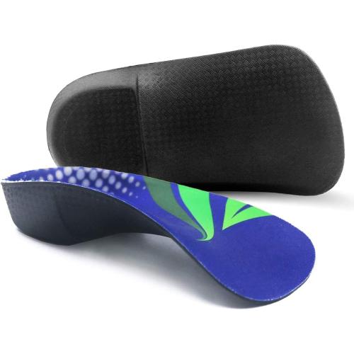 RooRuns FitFeet Orthotic Inserts 3/4 Length, High Arch Support Foot Insoles for Over-Pronation, Plantar Fasciitis, Flat Feet - Shoe Inserts for Walking, Running Men and Women