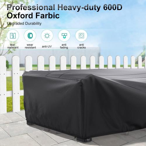 Patio Furniture Covers, Heavy Duty 600D Outdoor Furniture Cover Waterproof, Sectional Sofa Set Covers Table and Chair Set Cover,138L×86W×28H