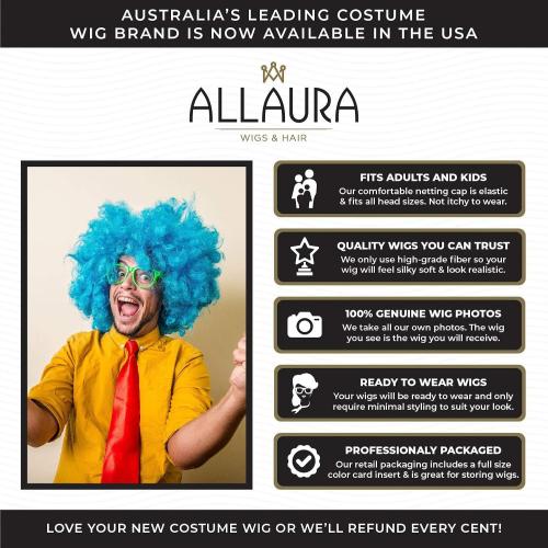 ALLAURA Dreadlocks Wig - Rasta Marley Wig for Men & Women - Hippie Costume