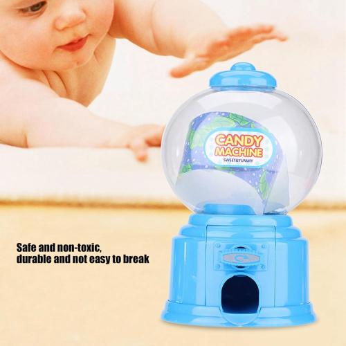 M&M Dispenser Candy Dispenser, Candy Machine Plastic, Mini Twisting Box Gumballs Dispenser Kids Piggy Bank Blue Children Kindergarten GiftBlue