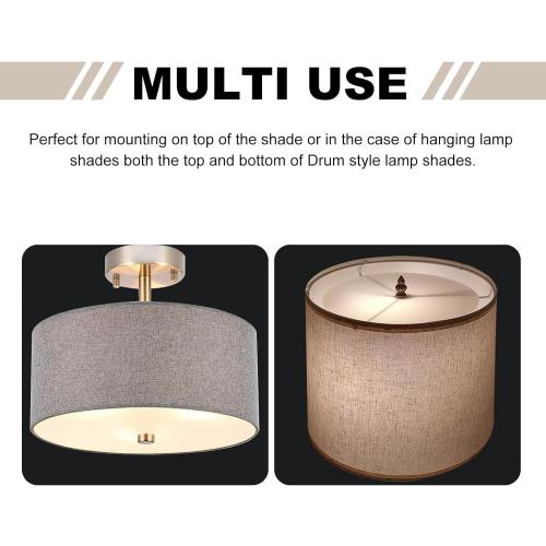 Round Lampshade Diffuser, 16 Diameter with 3/8 Center Hole Diffuser Lamp Shade for Drum Style Lampshades Pendants Softening Light, Frosted White Acrylic, Fits 16.5-18 Openings