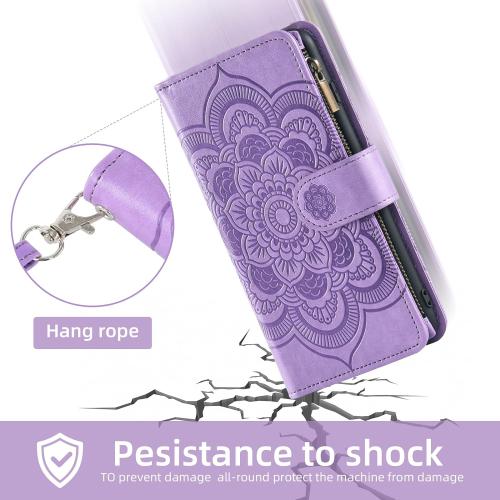Asuwish Compatible with iPhone 16 Plus 6.7 inch Wallet Case and Tempered Glass Screen Protector Flower Leather Flip Credit Card Holder Cell Phone Cover for i Phone16 16  i16   16Plus Women Men Purple