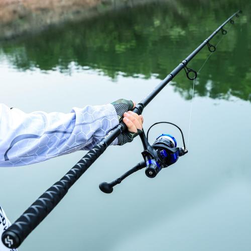 Sougayilang Spinning Fishing Rod, 3-Piece, Carbon Catfish Rod with EVA Comfortable Handle for Catfish and Carp Fishing, Medium/Heavy Power, 9'0/10'0/11'0 (11'0)