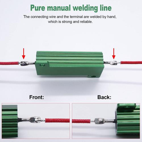 Twidec/4Pcs 50W 8Ohm LED Load Resistors For Fix LED Hyper Flash Turn Signal Light Bulb Fast Blink Error Code Warning Cancellor RX24-50W8-4X