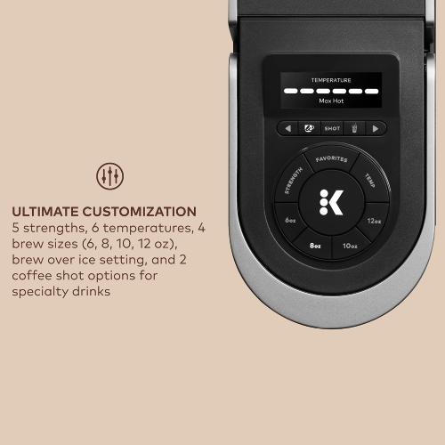 Keurig K-Café SMART Single Serve Coffee Maker with WiFi Compatibility, Latte and Cappuccino Machine with Built-In Frother, 6 Brew Sizes, Black (missing parts)