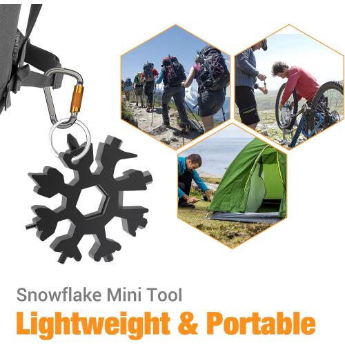 Father Day Gifts for Men, Gifts for Men 18 in 1 Snowflake Multitool, Birthday Gift for Boyfriend, Mens Gift for Dad/Him/Husband, Dad Gifts Cool Gadgets, Camping Accessories