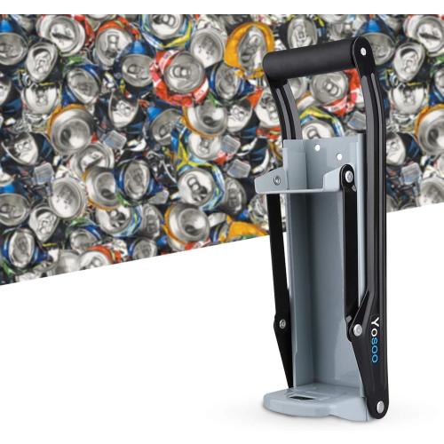 Keenso Wall Mounted Can Crusher, Heavy Duty 16oz Aluminum Can Smasher with Bottle Opener, Metal Recycling Tool