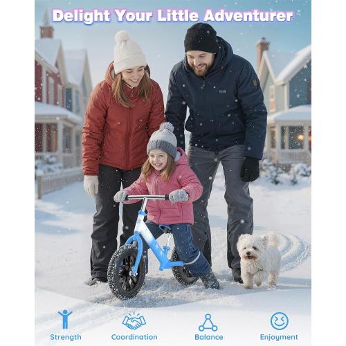 Balance Bike 2 Year Old: Frozen Toddler Balance Bike 2  3  Year Old with Light Up Dual-Wheels, Adjustable Handlebar & Seat, Birthday Xmas Gifts for 2 3 4 5 Year Old Girls Boys Toys