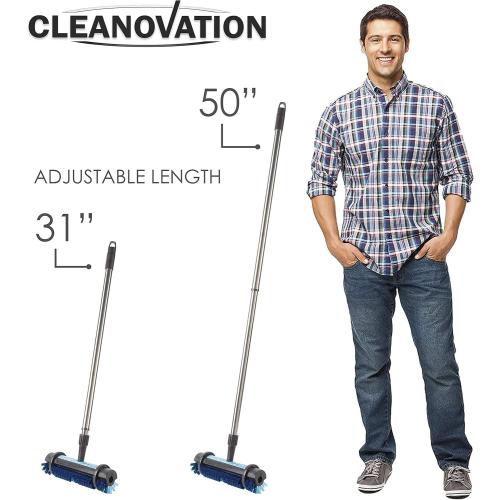 Rug Renovator Floor Scrub Brush with Long Handle, Scrape Brush Stiff Bristle Scrubber, Cleaning for carpet pet stains and odors, 32 Fl oz Carpet Shampoo
