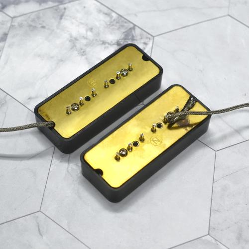 SAPHUE 2pcs Vintage Alnico 5 Soapbar P-90 Guitar Pickup Neck or Bridge Pickup Guitar Accessories(LP P90 Guitar)