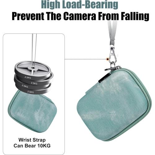 Cwatcun Carrying & Protective Case for Digital Camera, Small Camera Pouch for AbergBest 2.7 LCD Kodak Pixpro/Canon PowerShot ELPH 180/190 / DSCW830 Travel Cameras, Waterproof Shockproof Case，Grey