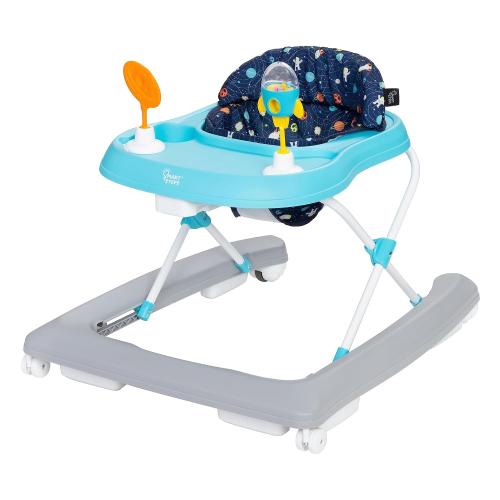 Smart Steps Trend Activity Walker and Entertainer with Removeable Toys, Large Tray, Cup Holder, Adjustable Height and Flat Fold Frame for Storage, Ages 6 Months  , Space Walk Navy