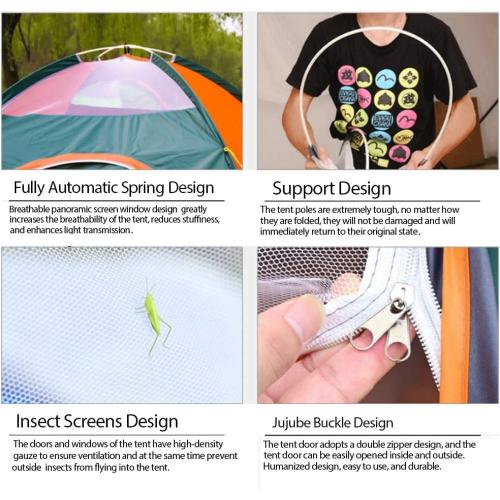 2 Person Instant Pop Up Lightweight Camping Tent, Outdoor Easy Set Up Automatic Family Travel Tent,Portable Backpacking Ultralight Waterproof Windproof Anti-UV Sun Shelter Tent…