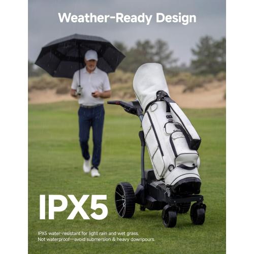 KEMIMOTO ApexR Electric Golf Cart with Power Assist Mode, 36 Hole Battery