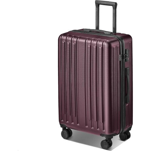 Size 28 inch Color Red Luggage Hardside Lightweight Suitcase with Spinner Wheels TSA Lock for Travel Business,Wine