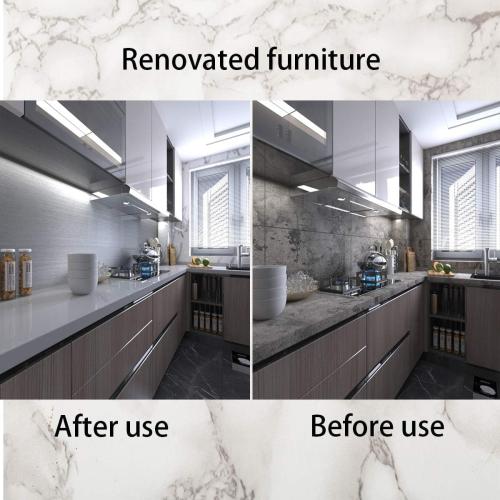 BAYYA Extra Wide Silver Stainless Steel Textured Countertop Contact Paper | Vinyl Self-Adhesive Wallpaper Glossy Thick 31.5x80inch Waterproof, Oil-Proof, Heat-Resistant Metal Look Stickers for Kitchen