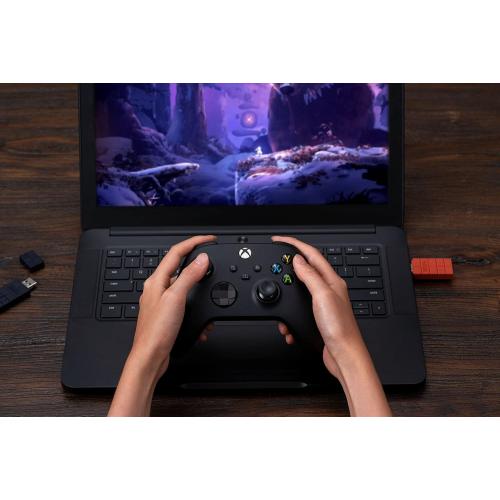 8BitDo Wireless USB Adapter 2 for Switch/Switch 2, Windows PC, Mac & Raspberry Pi, Compatible with Xbox Series X & S Controller, Xbox One Bluetooth Controller, Switch Pro and PS5 Controller (Black)