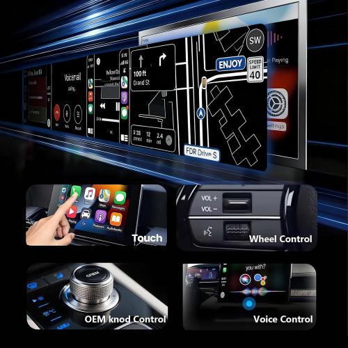 2026 Wireless CarPlay Adapter for iPhone & Android Device | Fast Auto-Connect, Stable Connection, Mini Size Plug，Apple iPhone & Android, 2-in-1 Adapter, Convert Wired to Wireless Dongle