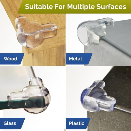 Corner Protectors for Baby (12 Pack) - Patented - New & Improved Edge Protector for Baby – Transparent Corner Protectors - Baby Safety Products to Baby Proof Corners and Edges