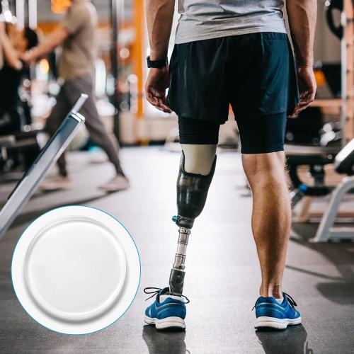 Geiserailie 6 Pcs Prosthetic Leg Pads Prosthetic Liner Patch Amputee Pads Prosthesis Liner Accessories for Leg Amputee Gifts Reduce Friction and Skin Irritation(4.5 Inches)