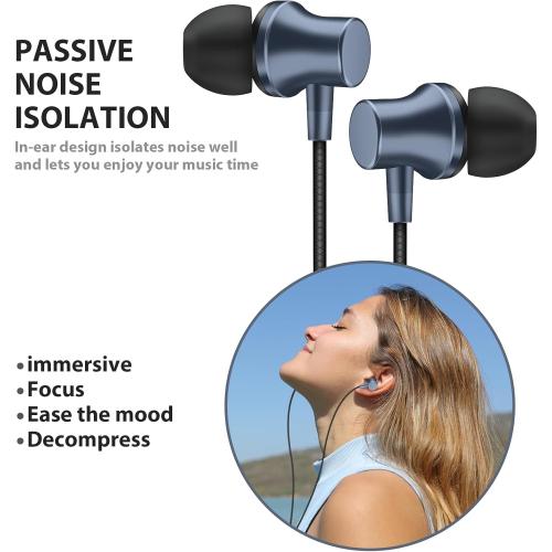 Wired Earbuds for School Chromebook Laptop PC, Noise Canceling Ear Buds with 3.5mm Plug in Audio Jack Microphone HiFi Stereo Wired Headphone Corded Earphone for Kindle Fire School Travel MP3, Black ?