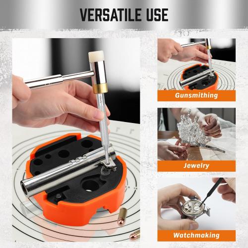 HORUSDY 22-Piece Punch and Hammer Set, Steel Roll Pin Punch Set with Interchangeable Hammer Heads, Durable Punch Tool Kit for Maintenance, with Storage Case