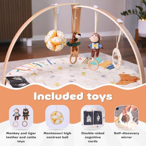 MOVA Baby Play Gym Baby Play Mat for Babies 0-6 0-12 Months Baby Tummy Time Play Mat Infant Play Mat for Babies Baby Activity Mat Gym for Floor Baby Playmat for Babies Newborn Play Mat Gift Boys Girls