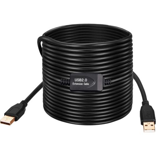 Tan QY USB A to A Male Cable 30Ft, Double End USB Cord with Gold-Plated Connector for Hard Drive Enclosures, Printers, Modems, Cameras(10M/30Ft)