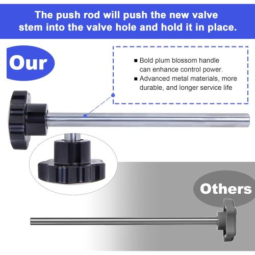 Quick Change Tire Valve Tool Kit,Tire Valve Stem Core Quickly Replacement Tool Kit,Perfect Tool for Replacing Leaky Valves in Cars,ATVs,Trucks,Motorcycles, etc.with 5 TR413 Valve,4-Way Valve Tool
