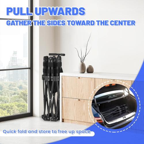 HXD-ERGO 42'' Foldable Mini Trampoline, Rebounder Trampoline with Adjustable Foam Handle, Fitness Trampoline for Indoor, Outdoor, Home Gym, Max Load 460lbs