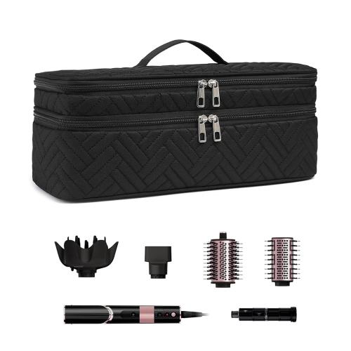 Double-Layer Carrying Case Apply to Revlon One-Step Hair Dryer, Travel Bag for Hair Volumizer/Styler,Water Resistant Storage Organizer Box,Compatible with FlexStyle Attachment (Bag Only)