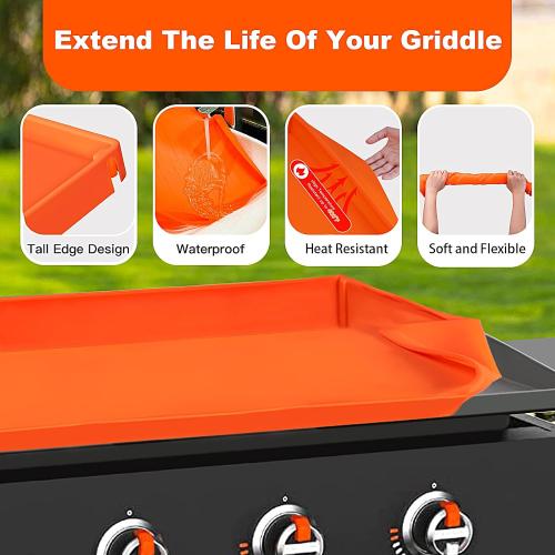 Size 36 NancyL 36 Inch Silicone Griddle Cover for Blackstone, Full-Wrap 36 Griddle Mat Protective Grill for Blackstone Protector Accessories Kit, Protect from Rust, Rodents, Insects, Debris