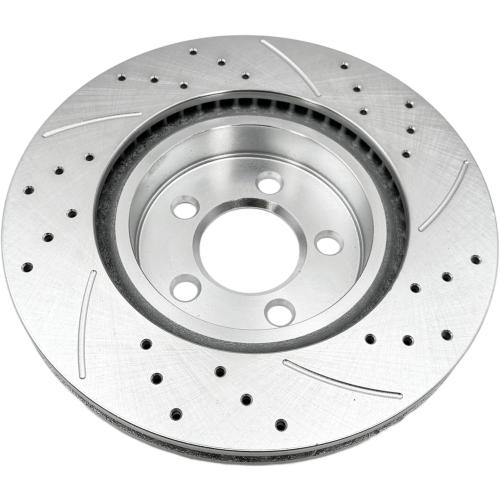 320mm Front Replacement Brake Rotors Kit for 2006-2023 Dodge Charger, 2009-2022 Challenger Drilled Slotted Brake Rotors & Ceramic Brake Pads (53022 D1056)