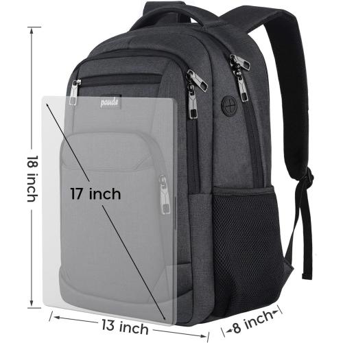 Paude Backpack for Men and Women,School Backpack for Teens,15.6 inch Laptop Backpack with USB Charging port for Business College Travel