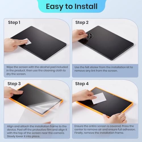 CoBak 2-Pack Tempered Glass Screen Protector for Samsung Galaxy Tab A11 Plus (A11 ) 2025 / Tab A9 Plus (A9 ) 2023 11-inch, Installation Frame, 9H Hardness, Anti-Scratch