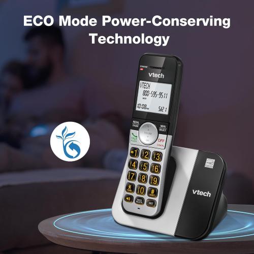VTech Cordless Phone 3-Handset with Large Display and Big Buttons, DECT 6.0 with Caller ID/Call Waiting, Full Duplex Speakerphone, ECO Mode, Last 10 Number Redial, Easy to Use,VG231-3