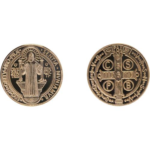 NH 24K Gold Plated Wedding Unity Coins with Tray and Treasure Box, Classic Arras Ceremony Souvenirs, Beautiful Gift Set Marriage Matrimoniales (San Benito)