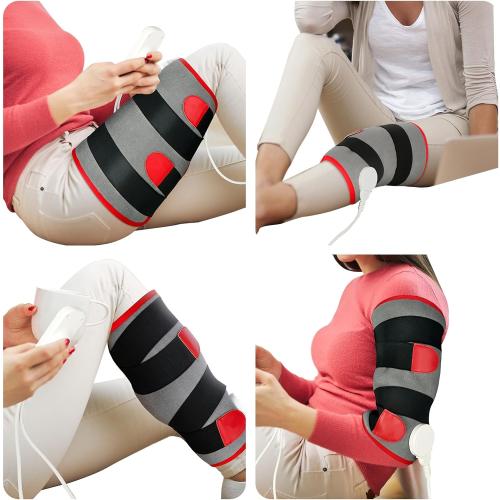Comfytemp Heating Pad for Leg Pain & Cramps Relief, Wearable Knee Heating Pads for Knee Pain, Wrap Around Heating Pad for Shin Splint/Calf/Arm, Birthday Gifts for Mom Women (S/M)