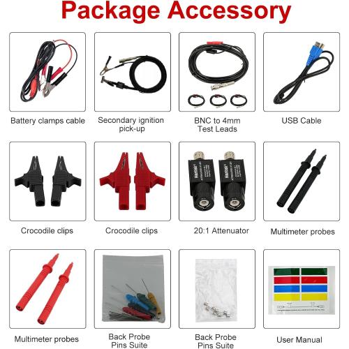LAUNCH X-431 Oscilloscope O2-2 Scopebox Analizador 4 Channels Digital Scopebox Tester USB Port