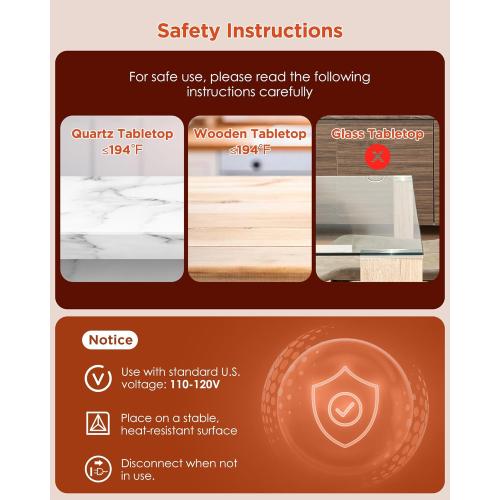 FEPPO Food Warming Mat, Upgrade High-tech Graphene Heating Film, Fast Full Surface Electric Warming Tray with 6 Level Adjustable Temperature and 6 Hours Timer, Roll Up Food Warmers for Parties Buffet