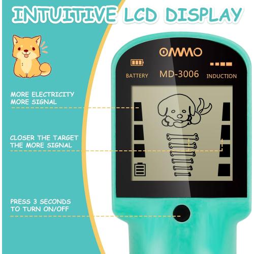 OMMO Kids Metal Detector, Adjustable 27.5-37.8 with LCD Display (Blue) | Lightweight Design with 6 Search Coil for Outdoor Exploration, Beach Treasure Hunting, Hiking Adventures and Birthday Gift