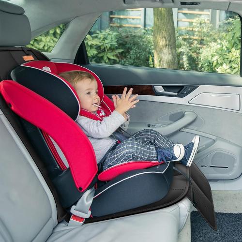Black 2 Pack Car Seat Protector, Seat Protector Protect Child Seats with Thickest Padding and Non-Slip Backing Mesh Pockets for Baby and Pet,Sedan SUV Truck (Black)