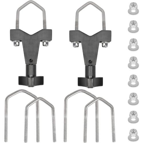 High Lift Jack Mount, Hi Lift Jack Tube Mount 1-2.5 Round/Square Tubing Adjustable High Lift Jack Mounting Brackets Compatible with Universal Vehicle Front Bumper Bull Bars