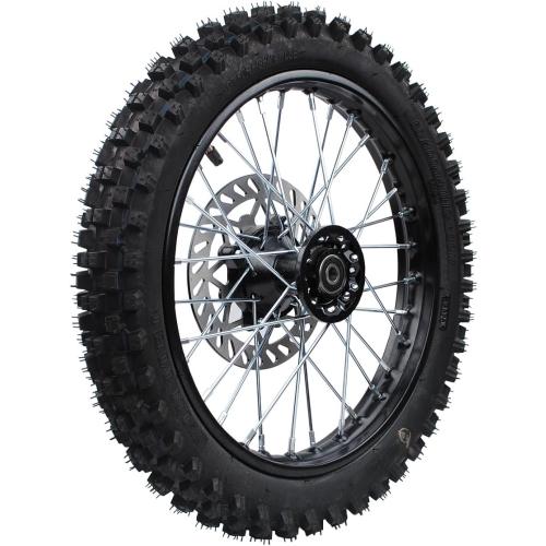 12-15mm Bearing Front 60/100-14 2.75-14 Rim tube tire Disc Brake Wheel Rim With for Pit Dirt Bike 190MM brake disc