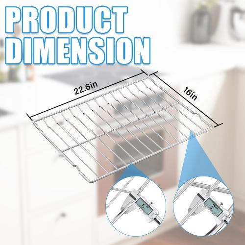 316067902 Oven Rack Replacement for Frigidaire Stove Oven Racks,22.6x 16 | 316067902 Rack-Flat For Kenmore Gas Stove Range Oven Parts 304 Stainless Steel Oven Baking Wire Rack With 2ps Oven Liners
