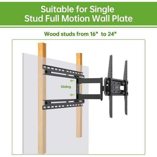 USX MOUNT TV Mount Extension Bracket for Televison Wall Plate, Fitting 16-24 inch Wood Stud and Easy for TV Centering, Max Loading Capacity 154LBS, XAS702