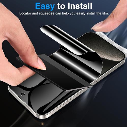 LYWHL 2 Pack for iPhone 15 Pro Max Privacy Screen Protector [Like Original Touch Sensitivity], Anti-Spy Private iPhone 15 Pro Max Film [Non-Glass], Case Friendly, Scratch-Resistant, Self-Healing