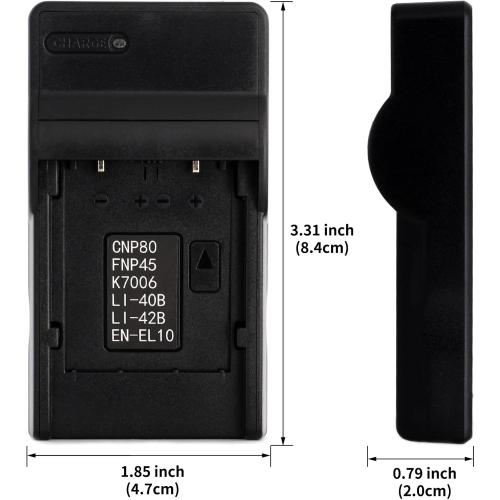 Norifon NP-45 USB Charger for Fujifilm FinePix JX250, JX400, J38, J10, J20, JX520, JX580, JX300, JX680, JX370, JV200, JV100, JZ250, JZ100, JZ300, T550, T200, T350, T310, XP60 Camera and More